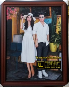 Tranh sơn dầu chân dung ca sỹ Ưng Hoàng Phúc