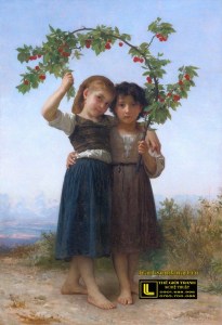 tranh-co-dien-William_Bouguereau,_La_Branche_de_Cerisier_