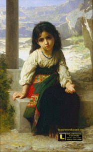 tranh-son-dau-co-dien-Bouguereau_La_Petite_Mendiante_(1880)